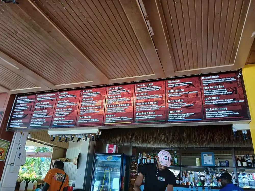 Tiki Bar Rockley Barbados Cocktail Menu