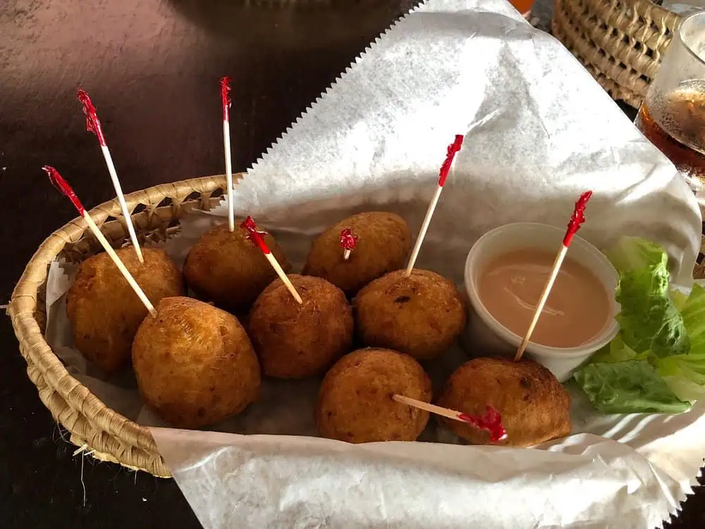 Mr. Tiki Fish Cakes Tiki Bar Rockley Barbados Fish Cakes